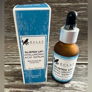 Eclat Glisten Up! Hyaluronic Acid Face Serum 1 fl oz Hydration Booster New Boxed